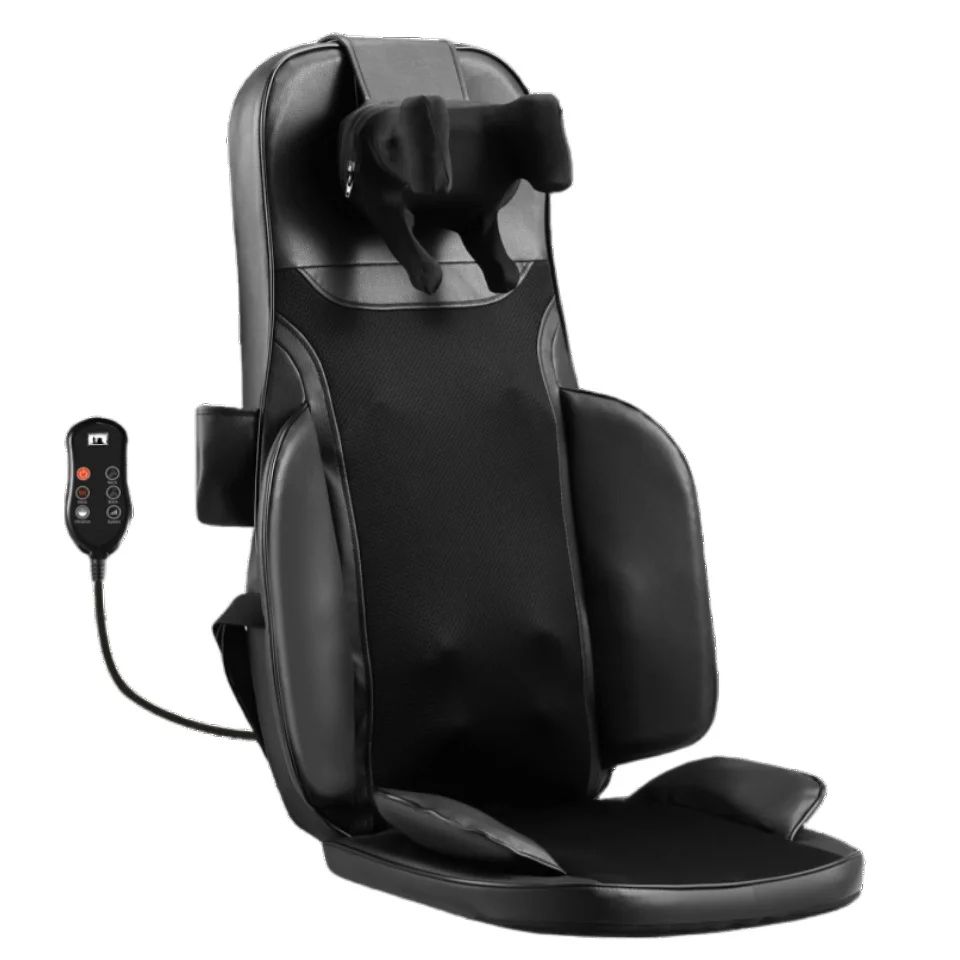 Heated Massage Seat Cushion with Shiatsu Kneading, 5 Vibration Modes and Back Massager
