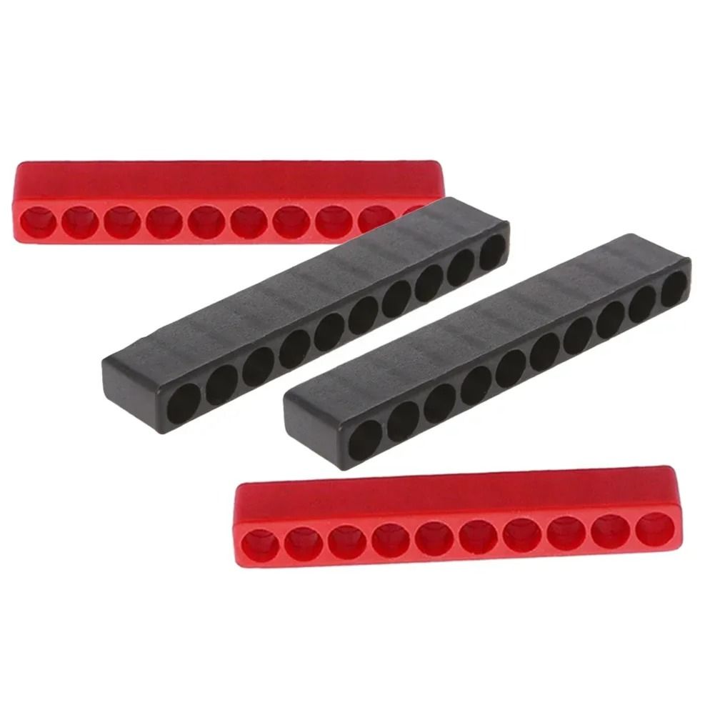 4-Piece 10-Hole Soft Rubber Screwdriver Bit Organizer Strip