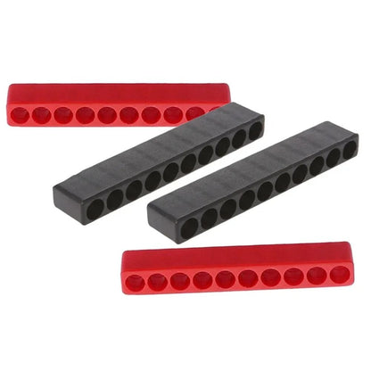 4-Piece 10-Hole Soft Rubber Screwdriver Bit Organizer Strip