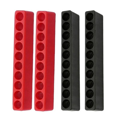 4-Piece 10-Hole Soft Rubber Screwdriver Bit Organizer Strip