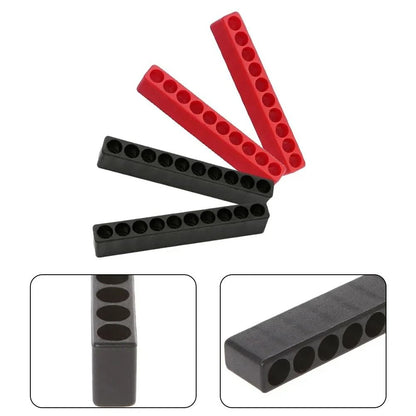 4-Piece 10-Hole Soft Rubber Screwdriver Bit Organizer Strip