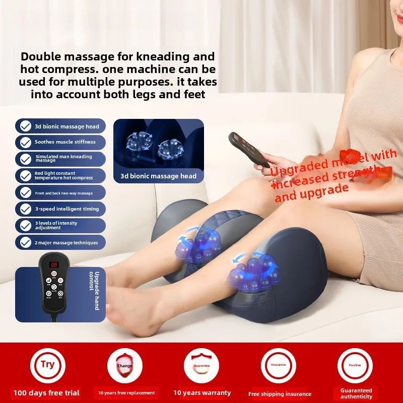 3D Shiatsu Foot and Calf Massager with Heat for Deep Kneading Relief