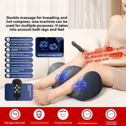 3D Shiatsu Foot and Calf Massager with Heat for Deep Kneading Relief