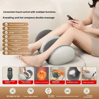 3D Shiatsu Foot and Calf Massager with Heat for Deep Kneading Relief