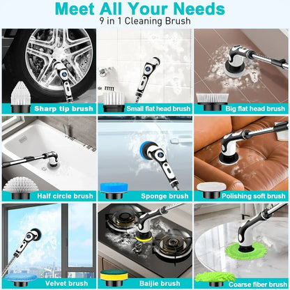 TINSOL Electric Cleaning Brush Rechargeable Spin Scrubber for Kitchen & Bathroom Cleaning