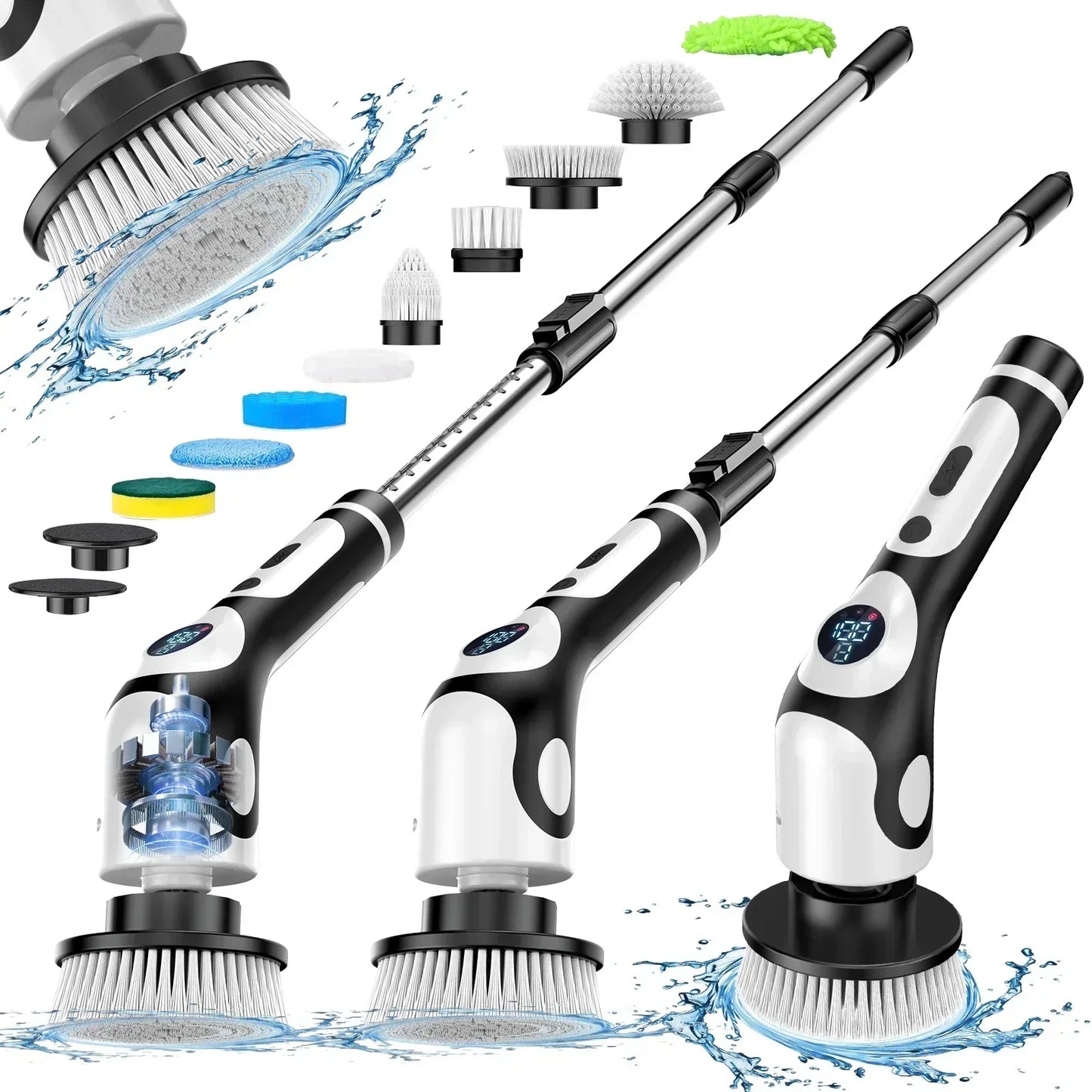 TINSOL Electric Cleaning Brush Rechargeable Spin Scrubber for Kitchen & Bathroom Cleaning