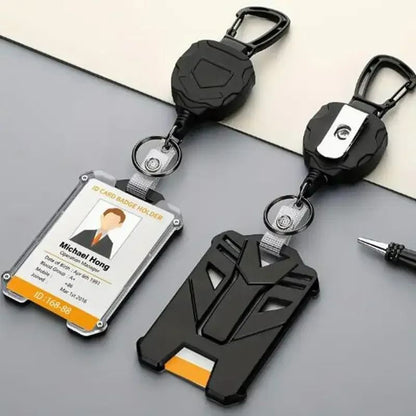Retractable Heavy-Duty ID Card Holder Set