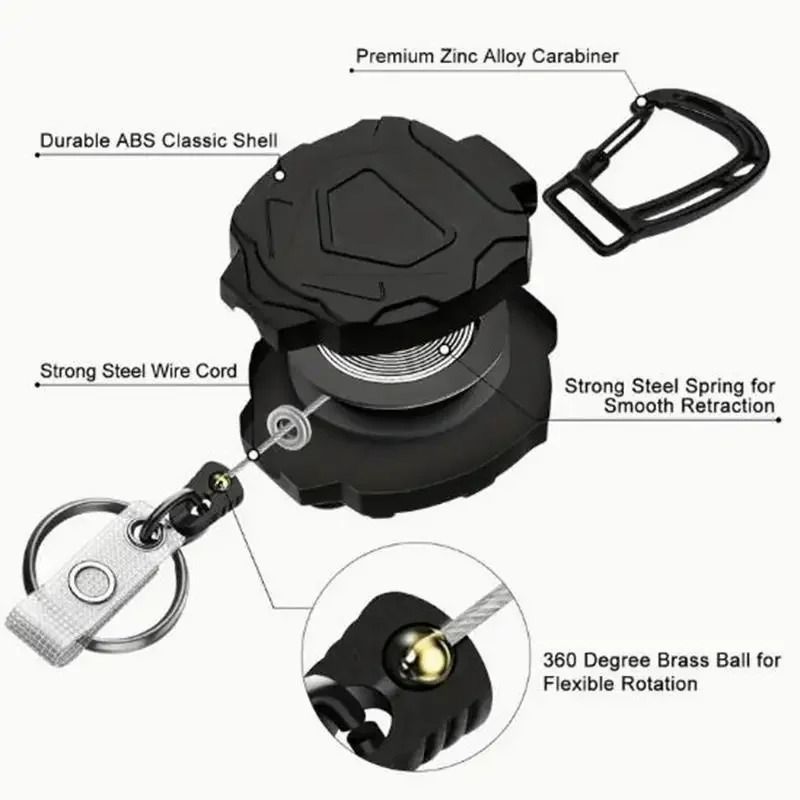 Retractable Heavy-Duty ID Card Holder Set