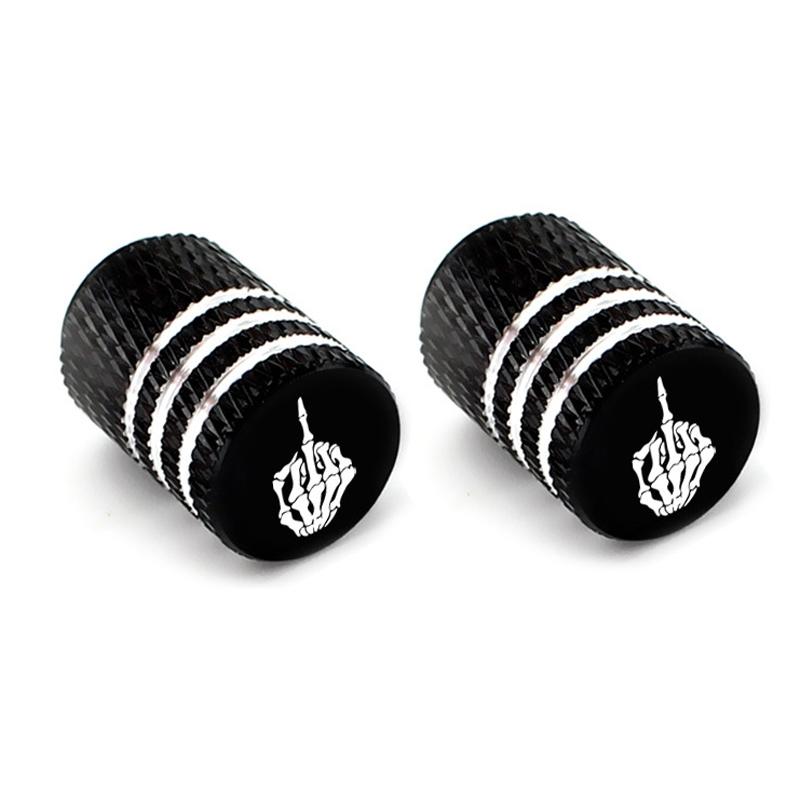 Skull Tire Valve Caps Copper Universal Car Tire Valve Stem Caps 2 PCS