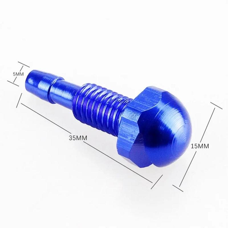 Universal Windshield Washer Nozzle Aluminum Cap 2 Piece Car Washer Sprayer Replacement Kit