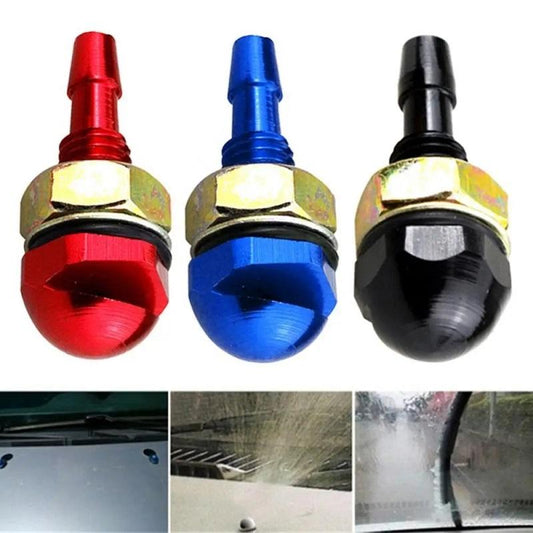 Universal Windshield Washer Nozzle Aluminum Cap 2 Piece Car Washer Sprayer Replacement Kit