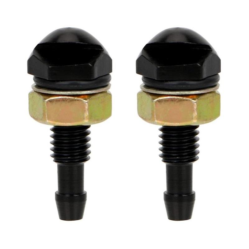 Universal Windshield Washer Nozzle Aluminum Cap 2 Piece Car Washer Sprayer Replacement Kit