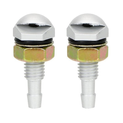 Universal Windshield Washer Nozzle Aluminum Cap 2 Piece Car Washer Sprayer Replacement Kit