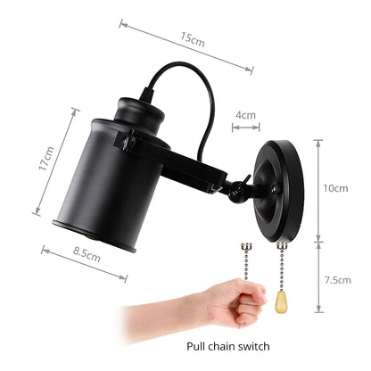 Industrial Wall Lamp Vintage Wall Sconce Rustic Iron Wall Light for Bedroom Hallway Balcony