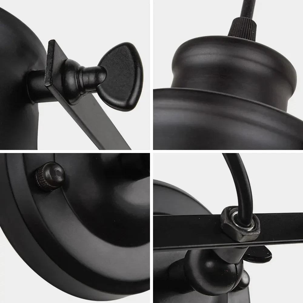 Industrial Wall Lamp Vintage Wall Sconce Rustic Iron Wall Light for Bedroom Hallway Balcony