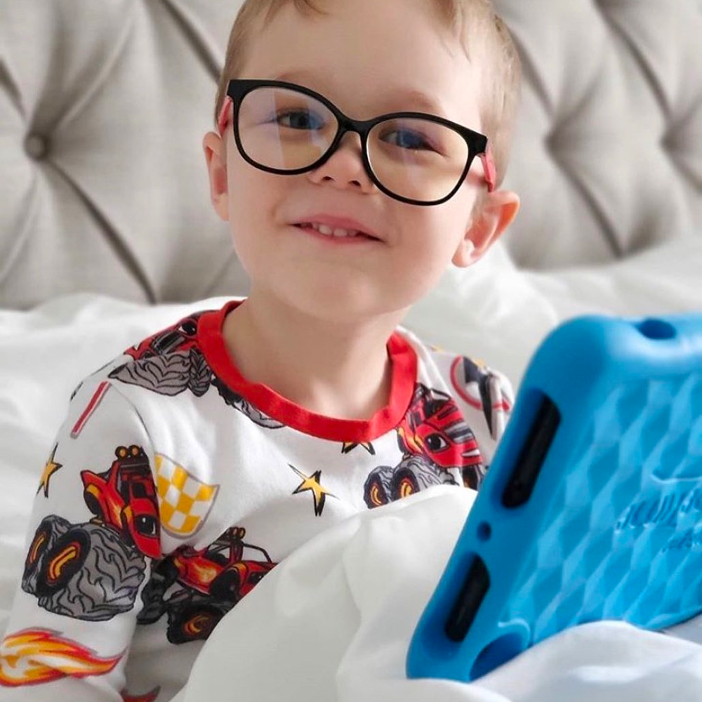Silicone Flexible Square Blue Light Blocking Kids Glasses – Perfect Gift for Children