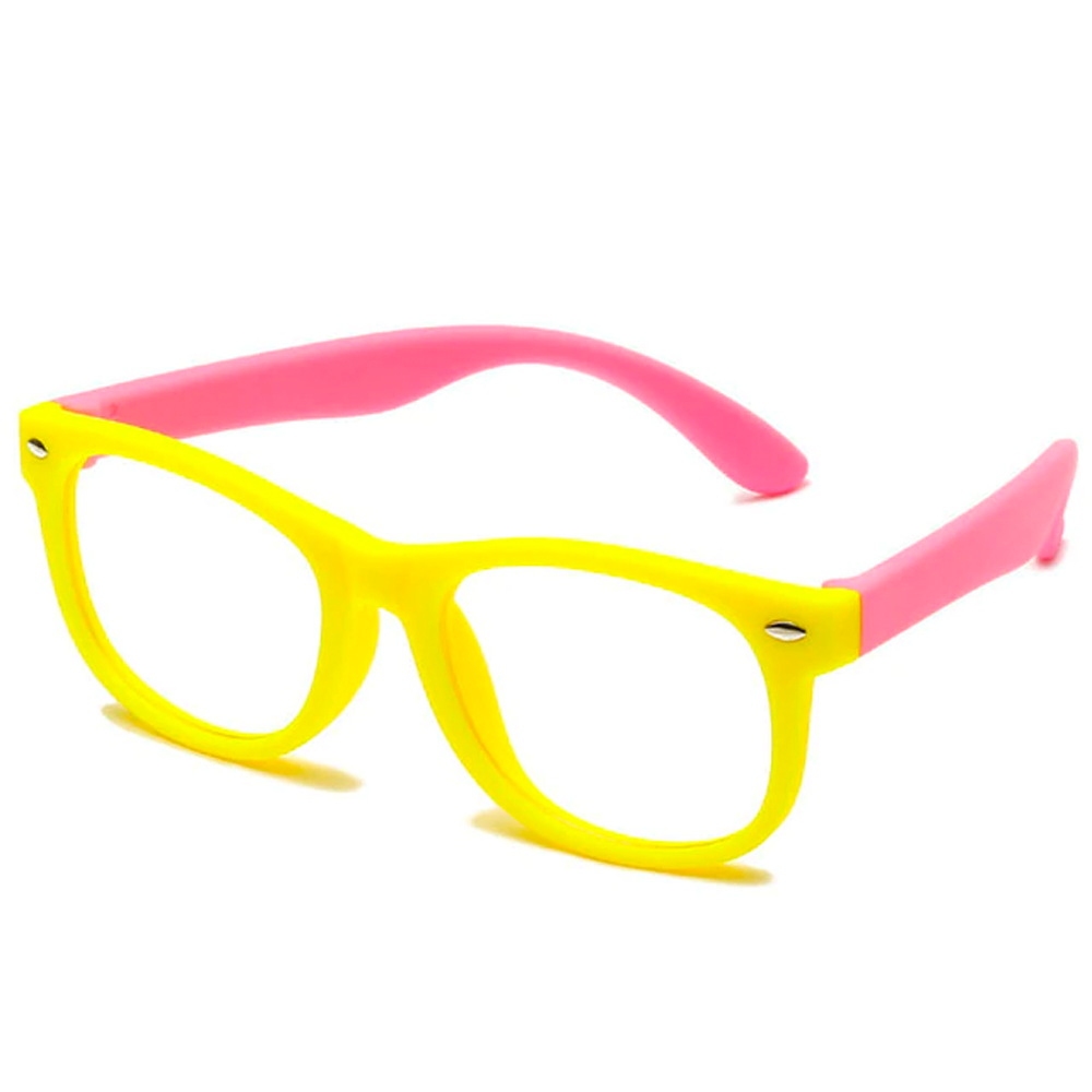 Silicone Flexible Square Blue Light Blocking Kids Glasses – Perfect Gift for Children