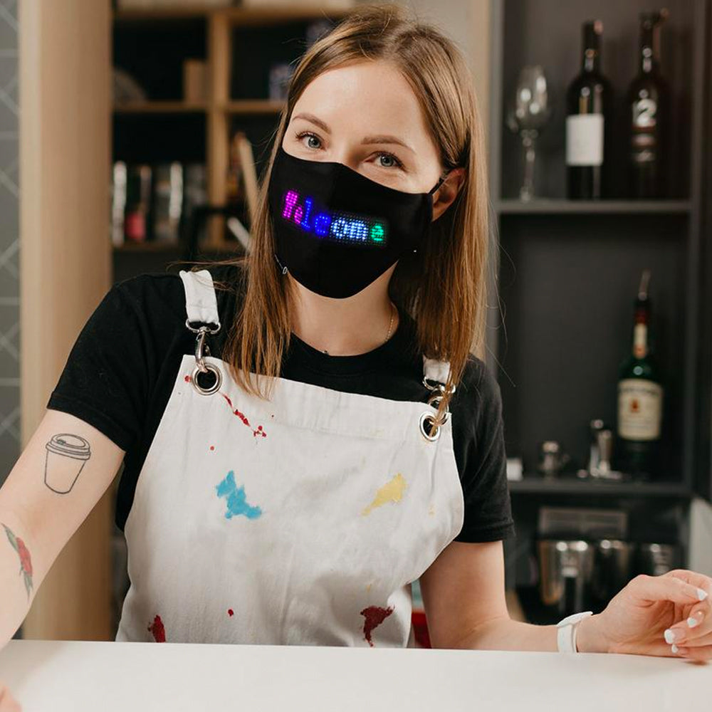 LED Luminous Mask with Mobile App – Unique Gift for Concerts & Parties