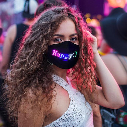 LED Luminous Mask with Mobile App – Unique Gift for Concerts & Parties