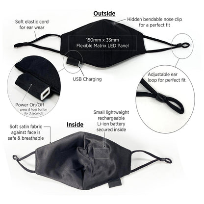 LED Luminous Mask with Mobile App – Unique Gift for Concerts & Parties