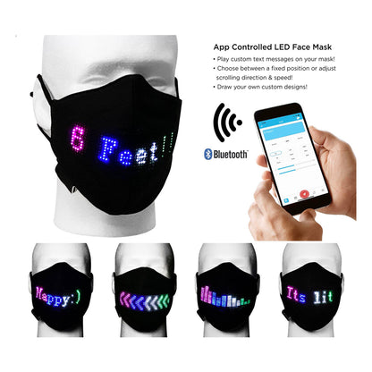 LED Luminous Mask with Mobile App – Unique Gift for Concerts & Parties
