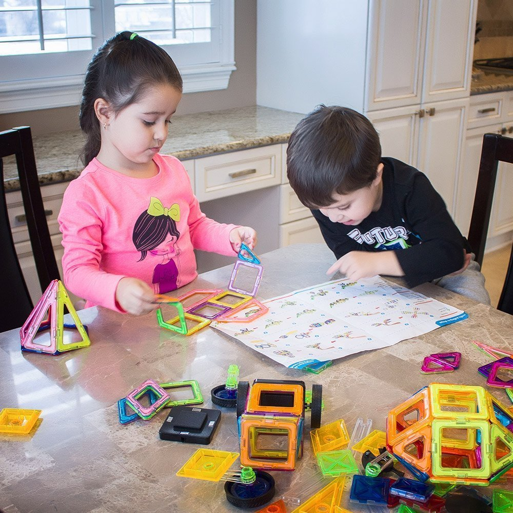 Magnetic Building Blocks for Kids – 111-Piece STEM Toy Set