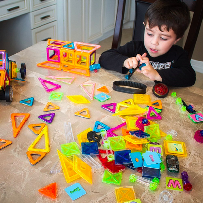 Magnetic Building Blocks for Kids – 111-Piece STEM Toy Set