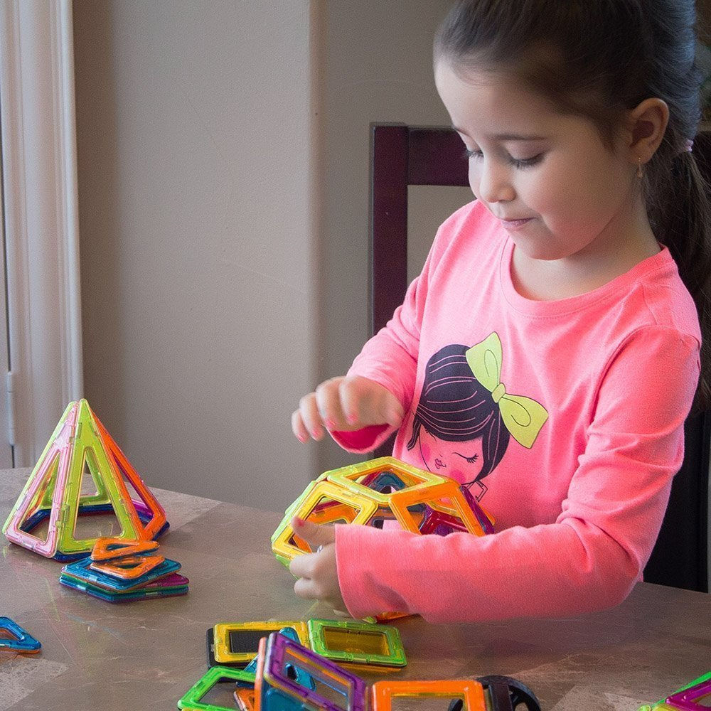 Magnetic Building Blocks for Kids – 111-Piece STEM Toy Set