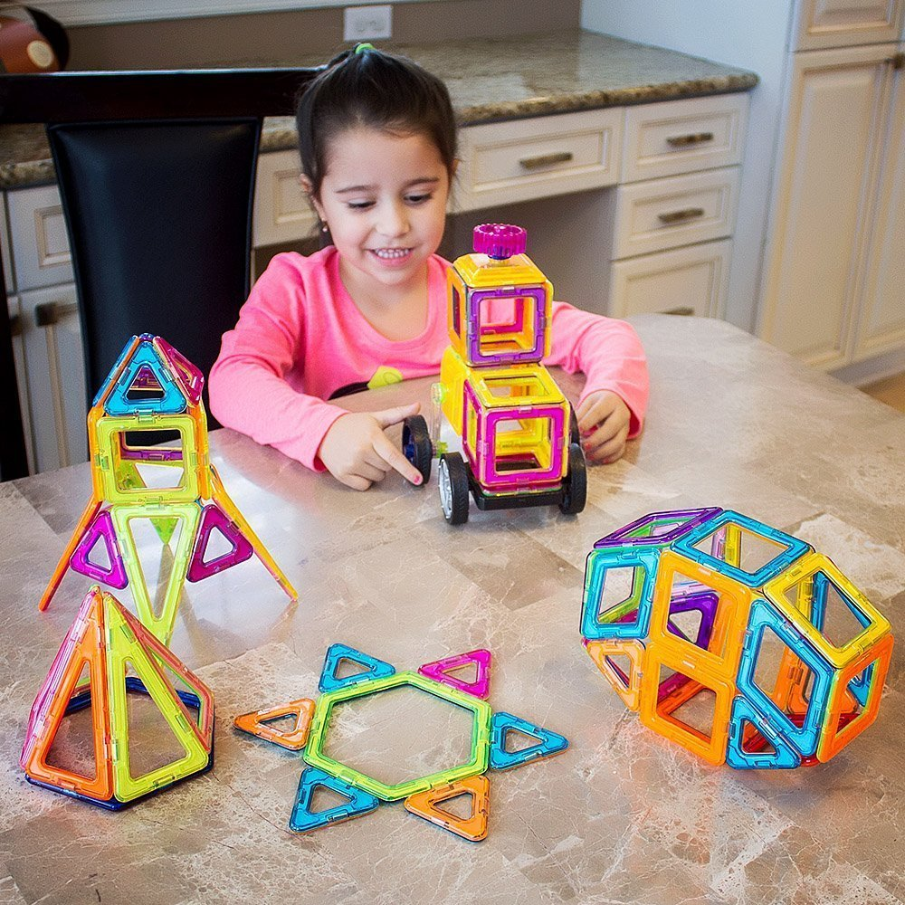 Magnetic Building Blocks for Kids – 111-Piece STEM Toy Set
