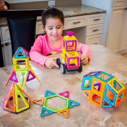 Magnetic Building Blocks for Kids – 111-Piece STEM Toy Set