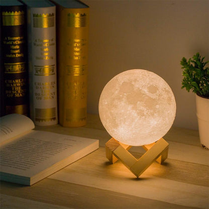 Beautiful 3D Lunar Moon Light Lamp | Moon Glow Decor