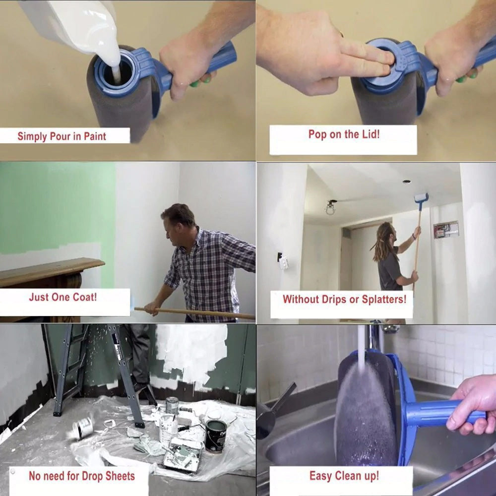 Paint Roller Brush Painting Handle Tool
