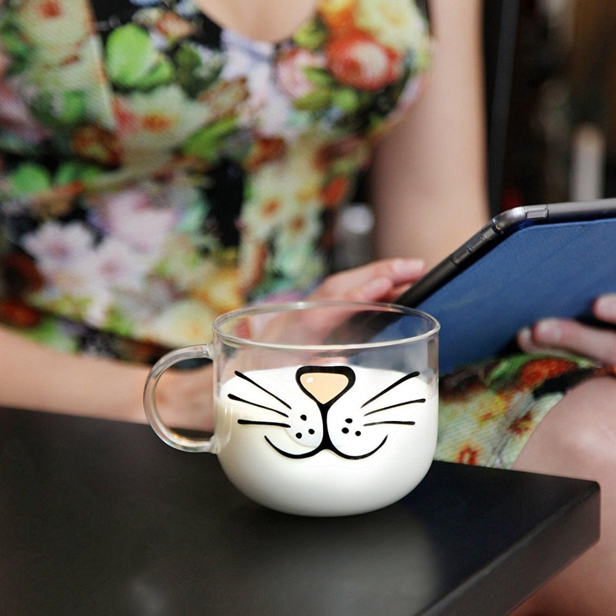 Kitty Coffee Mug - Perfect Gift for Cat Lovers | Oversized Cat Glass Cup