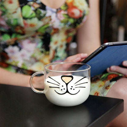 Kitty Coffee Mug - Perfect Gift for Cat Lovers | Oversized Cat Glass Cup