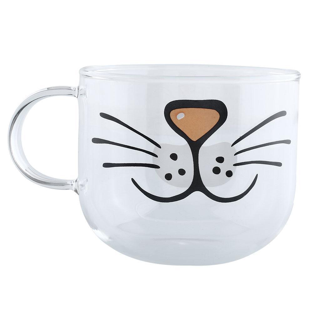 Kitty Coffee Mug - Perfect Gift for Cat Lovers | Oversized Cat Glass Cup
