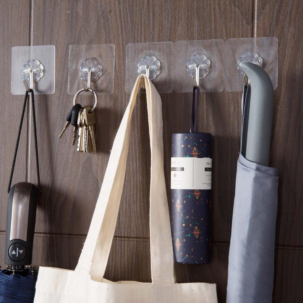 Adhesive Hooks For Walls (5 Pieces)