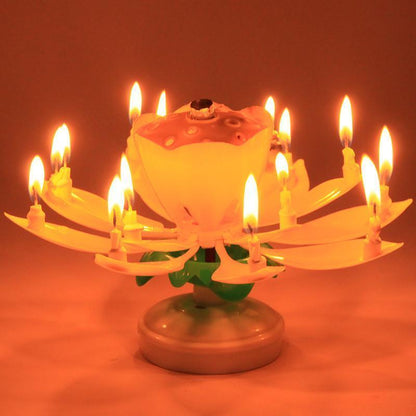 Blooming Musical Flower Birthday Candle - Magic Lotus Candle