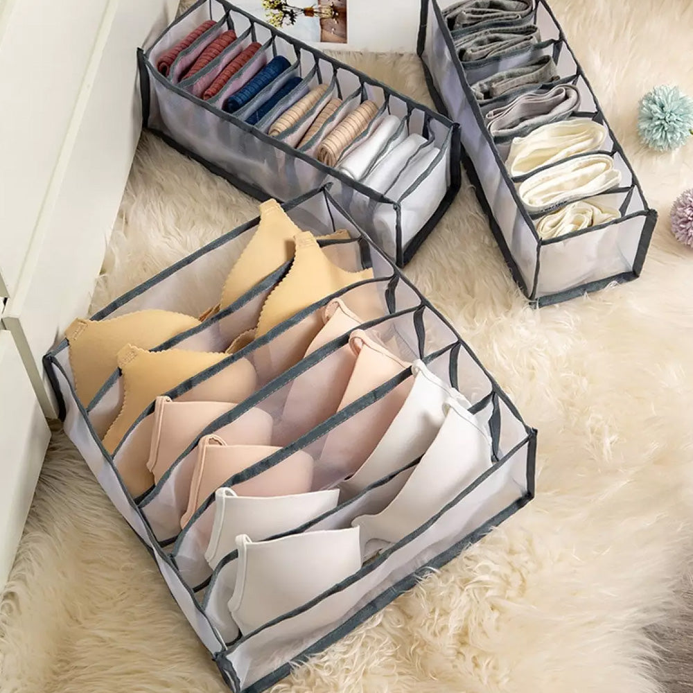 3-Piece Underwear Storage Organizer Box Set