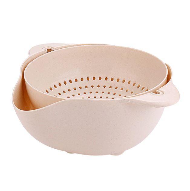 360 Colander Bowl - Double Layer Strainer & Drainer | Perfect Kitchen Gift