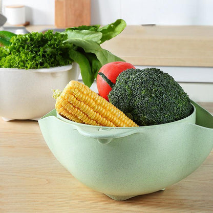 360 Colander Bowl - Double Layer Strainer & Drainer | Perfect Kitchen Gift