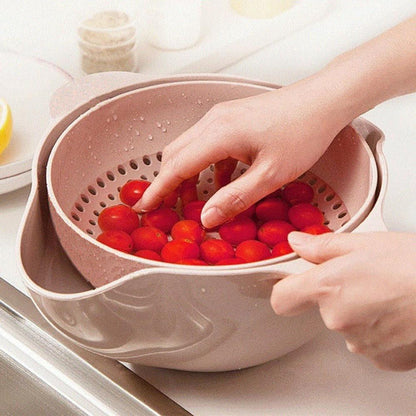360 Colander Bowl - Double Layer Strainer & Drainer | Perfect Kitchen Gift